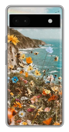 Чехол с принтом "Яркие полевые цветы" для Google Pixel 6a