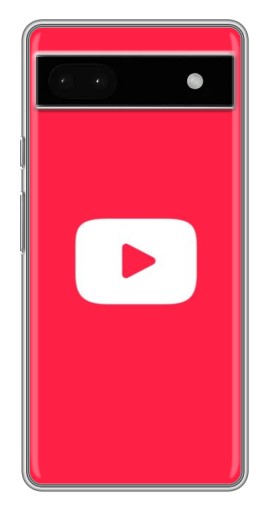 Силиконовый чехол с изображением "YouTube Кнопка" для Google Pixel 6a