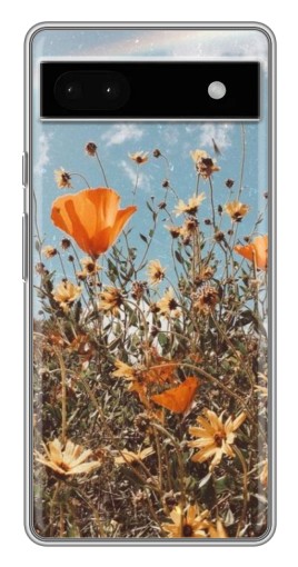 Чехол с печатью "Желтые цветы" для Google Pixel 6a