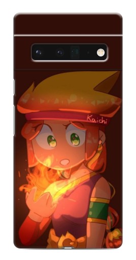 Чехол с картинкой "Amber с огнем" для Google Pixel 6 Pro