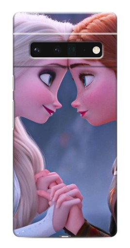 Силиконовый чехол с изображением "Анна и Ельза" для Google Pixel 6 Pro