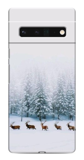 Силиконовый чехол с изображением "Олени в лесу" для Google Pixel 6 Pro