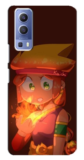 Силиконовый чехол с изображением "Amber с огнем" для Vivo Y72