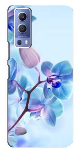 Силиконовый чехол с изображением "Голубые орхидеи" для Vivo Y72