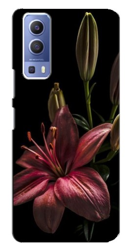 Чехол с печатью "Красная лилия " для Vivo Y72