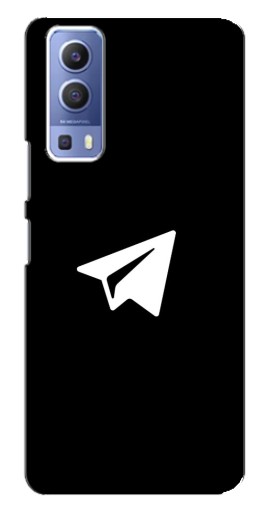 Чехол с принтом "Лого Телеграм" для Vivo Y72