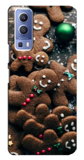 Чехол с картинкой "Новогодние человечки" для Vivo Y72