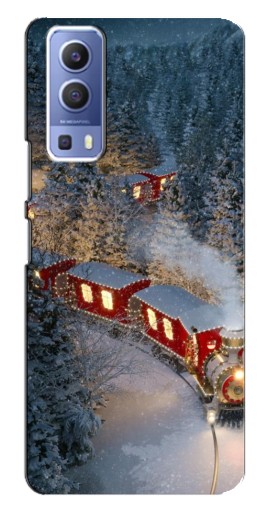 Чехол с картинкой "Новогодний поезд" для Vivo Y72