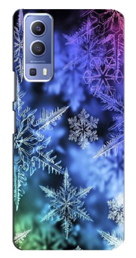 Чехол с картинкой "Разноцветные снежинки" для Vivo Y72