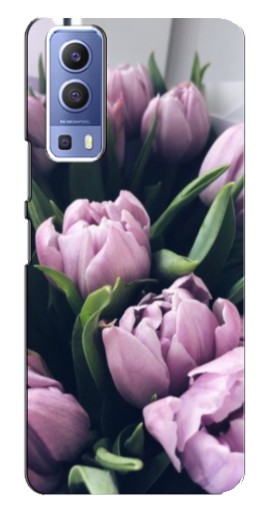 Чехол с принтом "Сиреневые тюльпаны" для Vivo Y72