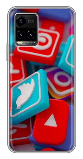 Чехол с печатью "3Д эффект" для Vivo Y33s