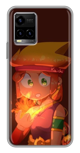 Чехол с картинкой "Amber с огнем" для Vivo Y33s