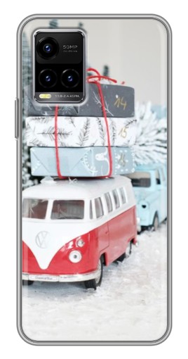 Чехол с принтом "Автобус с подарками" для Vivo Y33s