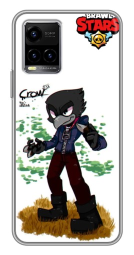 Чехол с принтом "Crow" для Vivo Y33s