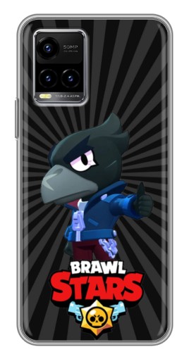 Силиконовый чехол с изображением "Crow Brawl Stars" для Vivo Y33s