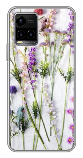 Чехол с принтом "Фон полевых цветов" для Vivo Y33s