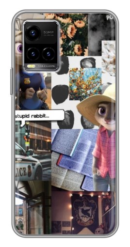 Чехол с печатью "Коллаж Джуди" для Vivo Y33s
