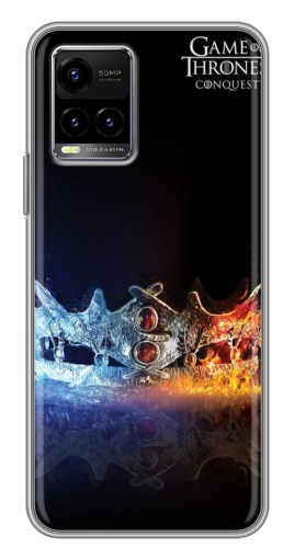 Силиконовый чехол с изображением "Корона" для Vivo Y33s
