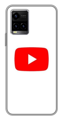 Силиконовый чехол с изображением "Красная кнопка" для Vivo Y33s