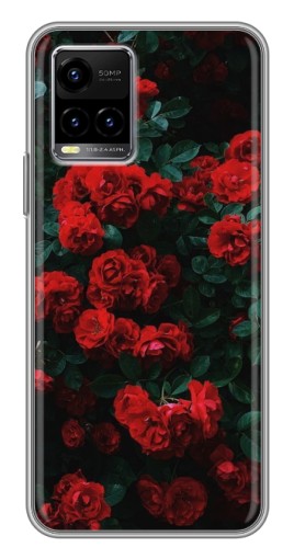 Чехол с картинкой "Красные розы" для Vivo Y33s