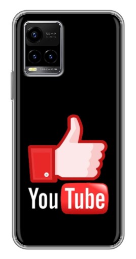 Чехол с картинкой "Лайк YouTube" для Vivo Y33s