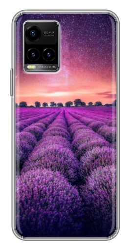 Силиконовый чехол с изображением "Лавандовое поле" для Vivo Y33s