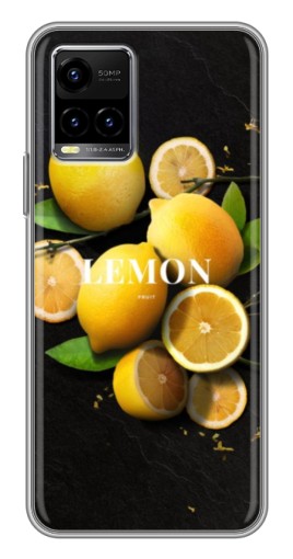Чехол с картинкой "Лимон на черном" для Vivo Y33s