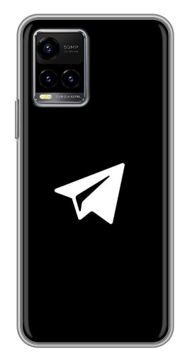 Чехол с картинкой "Лого Телеграм" для Vivo Y33s