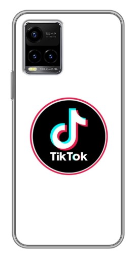 Силиконовый чехол с изображением "Лого Тик Ток" для Vivo Y33s