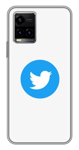 Силиконовый чехол с изображением "Лого Твиттера" для Vivo Y33s