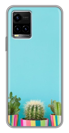 Чехол с принтом "Маленькие кактусы" для Vivo Y33s
