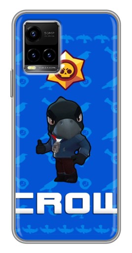 Чехол с печатью "Медаль Crow" для Vivo Y33s