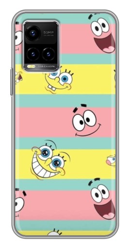 Чехол с печатью "Мордашки" для Vivo Y33s