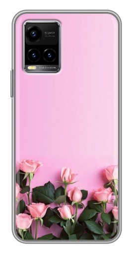 Силиконовый чехол с изображением "Нежные розы" для Vivo Y33s