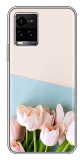 Силиконовый чехол с изображением "Нежные тюльпаны" для Vivo Y33s