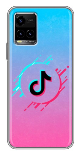 Силиконовый чехол с изображением "Нота ТикТок" для Vivo Y33s
