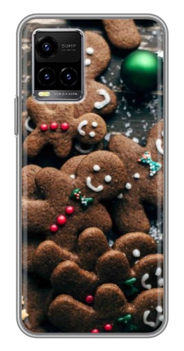 Чехол с картинкой "Новогодние человечки" для Vivo Y33s
