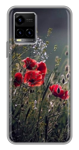 Чехол с принтом "Поле цветов" для Vivo Y33s