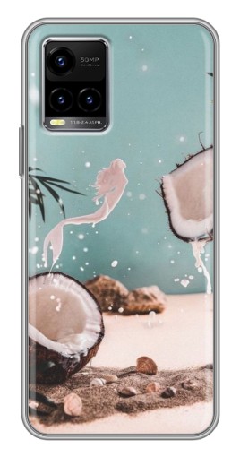 Чехол с печатью "Половинки кокоса" для Vivo Y33s