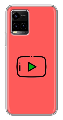 Чехол с картинкой "Рисованная кнопка" для Vivo Y33s