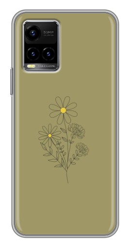 Чехол с печатью "Рисунок ромашка" для Vivo Y33s