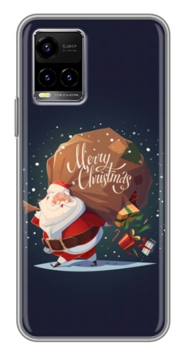 Силиконовый чехол с изображением "Санта с подарками" для Vivo Y33s
