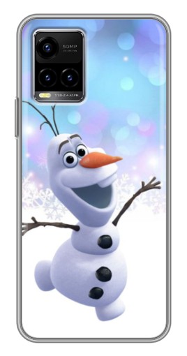 Силиконовый чехол с изображением "Снеговик Олаф" для Vivo Y33s