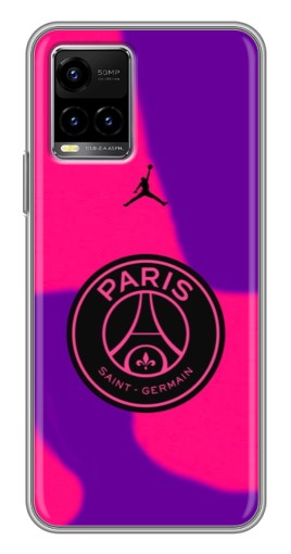 Силиконовый чехол с изображением "Яркий лого PSG" для Vivo Y33s
