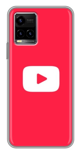 Чехол с картинкой "YouTube Кнопка" для Vivo Y33s