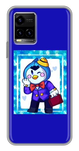 Силиконовый чехол с изображением "Зимний Мистер Пи" для Vivo Y33s