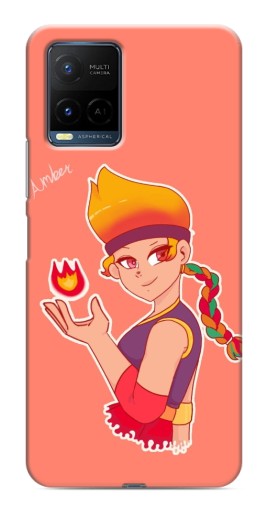 Силиконовый чехол с изображением "Amber с огоньком" для Vivo Y21 / Y21s