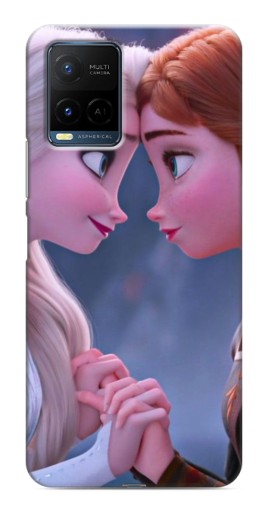 Силиконовый чехол с изображением "Анна и Ельза" для Vivo Y21 / Y21s