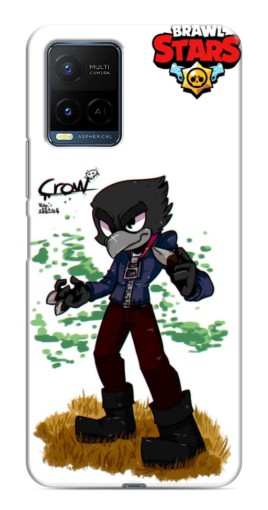 Чехол с печатью "Crow" для Vivo Y21 / Y21s