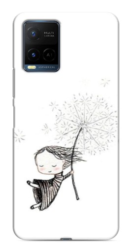 Силиконовый чехол с изображением "Девочка с одуванчиком" для Vivo Y21 / Y21s